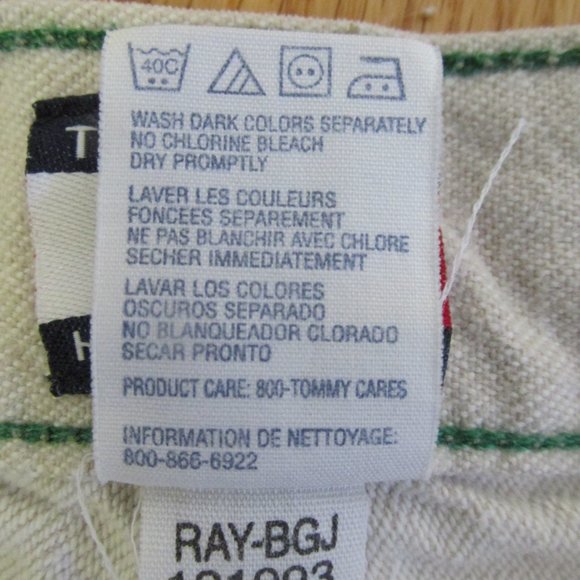 TOMMY HILFIGER BOY'S SIZE 18 SHORTS TAN KHAKI TWILL CARPENTER SPELLOUT FLAG LOGO - Picture 9 of 10